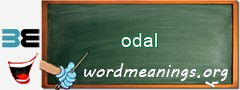 WordMeaning blackboard for odal